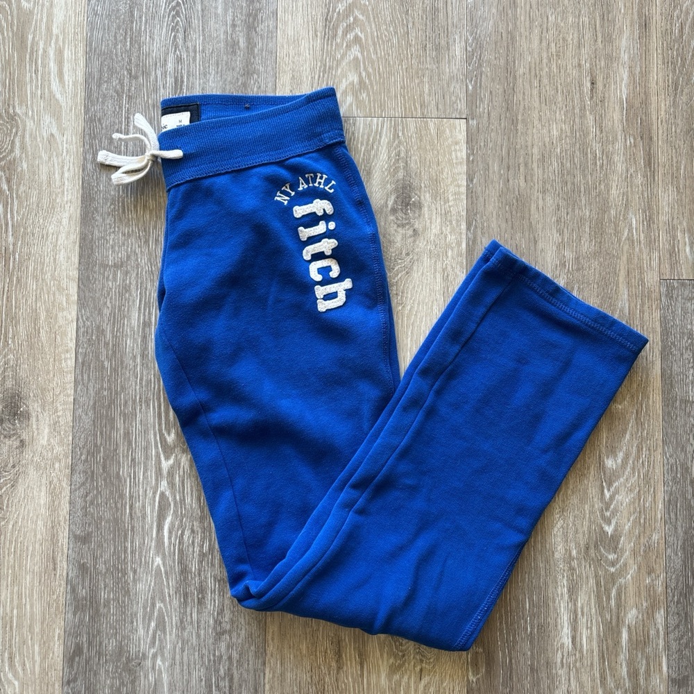 Y2K Abercrombie & Fitch Kids Blue Ultra Low Rise Sweatpants Size M